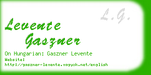 levente gaszner business card